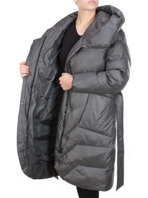 2237 DARK GRAY Пальто женское зимнее AKIDSEFRS (200 гр. холлофайбера)