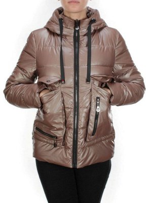 8063 BROWN Куртка демисезонная женская (130 гр. синтепон)