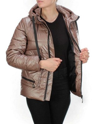 8063 BROWN Куртка демисезонная женская (130 гр. синтепон)
