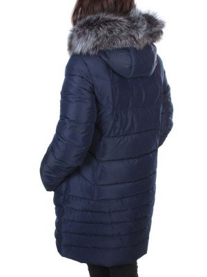 15-298 DK. BLUE Пальто зимнее женское (200 гр. холлофайбера)