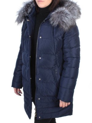 15-298 DK. BLUE Пальто зимнее женское (200 гр. холлофайбера)