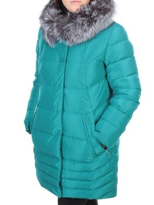 15-298 GREEN Пальто зимнее женское (200 гр. холлофайбера)