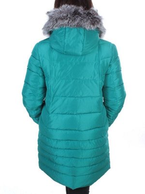 15-298 GREEN Пальто зимнее женское (200 гр. холлофайбера)