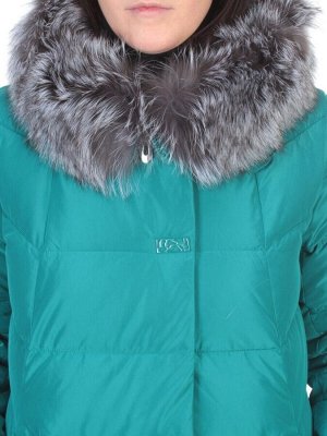 15-298 GREEN Пальто зимнее женское (200 гр. холлофайбера)