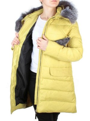 91577 YELLOW Пальто зимнее женское (200 гр. холлофайбера)