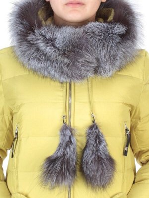 91577 YELLOW Пальто зимнее женское (200 гр. холлофайбера)