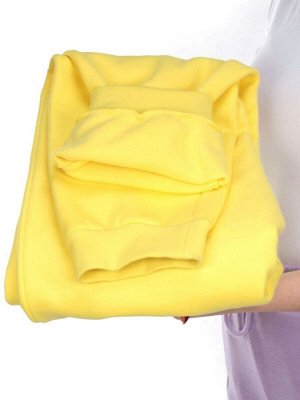 M053 YELLOW Брюки спортивные женские на флисе (100% хлопок) 7986