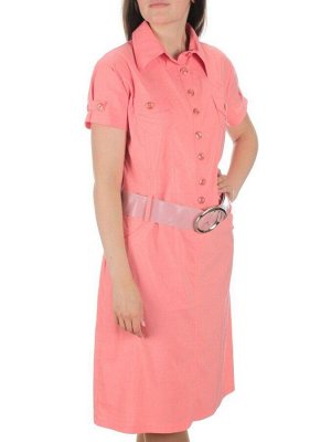 9939 PEACH Платье женское (85% хлопок, 10% вискоза, 5% лайкра)