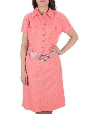 9939 PEACH Платье женское (85% хлопок, 10% вискоза, 5% лайкра)