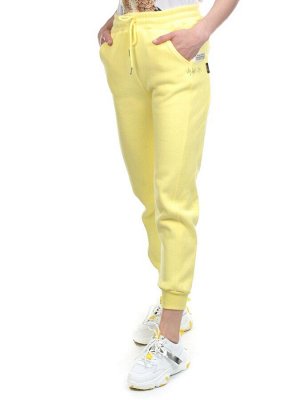 11 YELLOW Брюки спортивные женские на флисе (100% хлопок) 7986