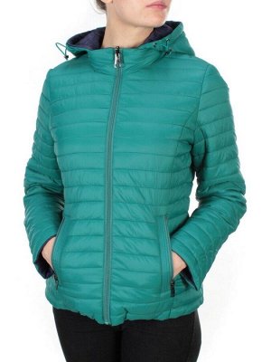9313 TURQUOISE/BLUE Куртка демисезонная двухсторонняя женская RIKA (100 гр. синтепон)