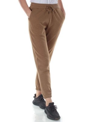 E752 DK. BEIGE Брюки спортивные утепленные женские (хлопок 95%, полиэстер 5%)