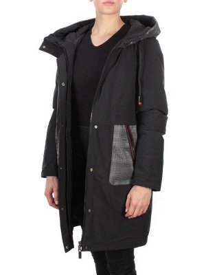 2090 BLACK Куртка зимняя женская AIKESDFRS (200 гр. холлофайбера)