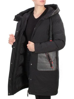2090 BLACK Куртка зимняя женская AIKESDFRS (200 гр. холлофайбера)