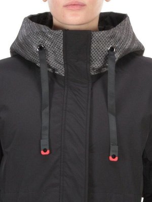 2090 BLACK Куртка зимняя женская AIKESDFRS (200 гр. холлофайбера)