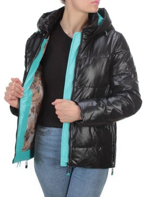 8268 BLACK Куртка демисезонная женская BAOFANI (100 гр. синтепон)