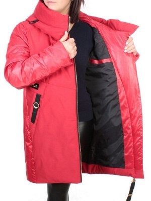 ZW-2128-C RED Пальто зимнее женское (холлофайбер) BLACK LEOPARD