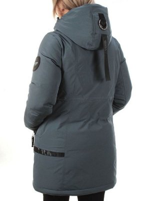 M2007 GRAY/BLUE Пальто зимнее женское MARIA