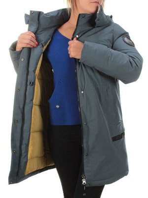 M2007 GRAY/BLUE Пальто зимнее женское MARIA