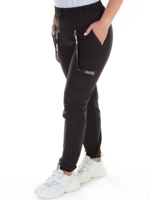 QB-81 BLACK Брюки спортивные женские (95% хлопок, 5% стрейч) P&S