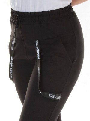 QB-81 BLACK Брюки спортивные женские (95% хлопок, 5% стрейч) P&S