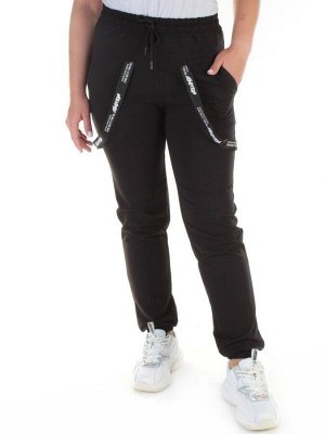 QB-81 BLACK Брюки спортивные женские (95% хлопок, 5% стрейч) P&S