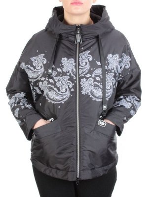 ZW-2312-C BLACK Куртка демисезонная женская BLACK LEOPARD (100 гр.синтепон)