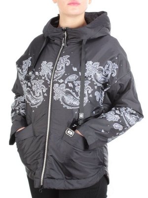 ZW-2312-C BLACK Куртка демисезонная женская BLACK LEOPARD (100 гр.синтепон)