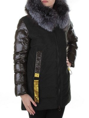 8186 DK. GREEN DK. GREEN Пальто женское с натуральным мехом Jarius