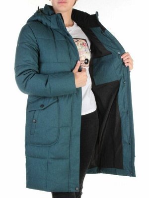 350 DK. GREEN Пальто женское зимнее (200 гр. холлофайбера)