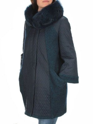 A16002 DK. BLUE Пальто зимнее женское облегченное (120 гр. холлофайбера)
