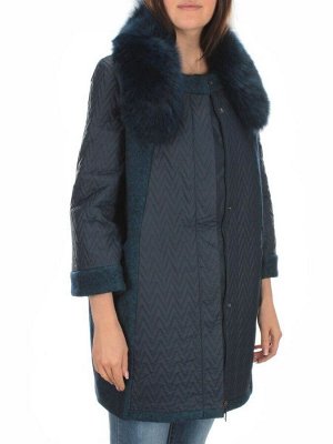A16002 DK. BLUE Пальто зимнее женское облегченное (120 гр. холлофайбера)