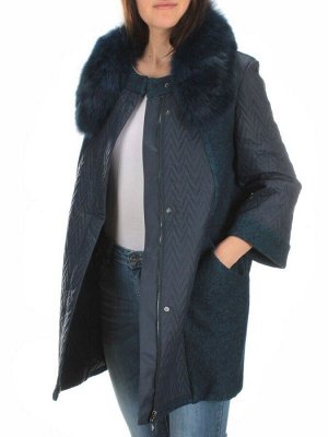 A16002 DK. BLUE Пальто зимнее женское облегченное (120 гр. холлофайбера)