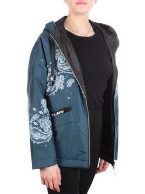ZW-2312-C AQUAMARINE Куртка демисезонная женская BLACK LEOPARD (100 гр.синтепон)
