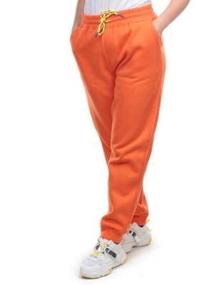 M047 ORANGE Брюки спортивные женские на флисе (100% хлопок) 7986