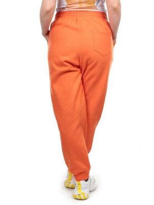 M047 ORANGE Брюки спортивные женские на флисе (100% хлопок) 7986