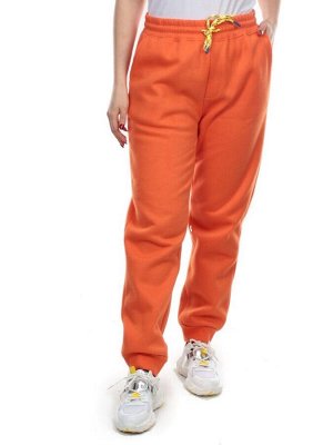 M047 ORANGE Брюки спортивные женские на флисе (100% хлопок) 7986