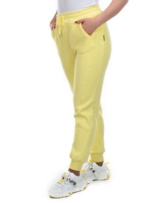02 YELLOW Брюки спортивные женские на флисе (100% хлопок) 7986