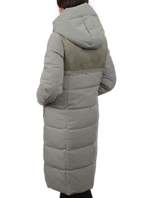 23-636 OLIVE Пальто зимнее женское (холлоффайбер 150 гр., искусственная дубленка)