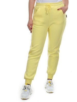 02 YELLOW Брюки спортивные женские на флисе (100% хлопок) 7986