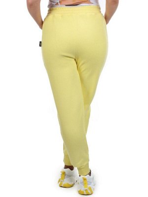 01 YELLOW Брюки спортивные женские на флисе (100% хлопок) 7986