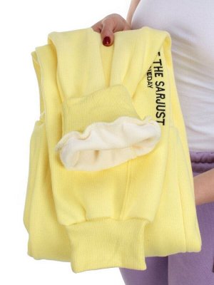 01 YELLOW Брюки спортивные женские на флисе (100% хлопок) 7986