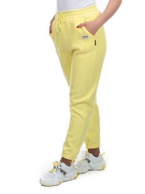 09 YELLOW Брюки спортивные женские на флисе (100% хлопок) 7986