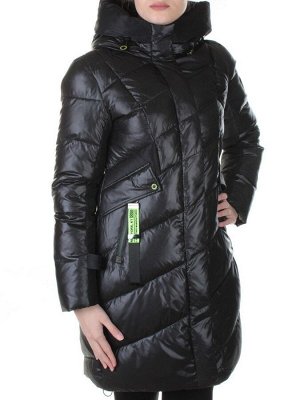 887 BLACK Пальто женское зимнее HaiLuoZi