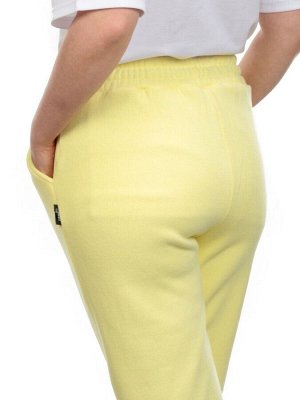 10 YELLOW Брюки спортивные женские на флисе (100% хлопок) 7986
