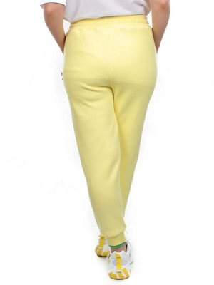 10 YELLOW Брюки спортивные женские на флисе (100% хлопок) 7986