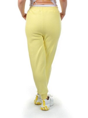 07 YELLOW Брюки спортивные женские на флисе (100% хлопок) 7986