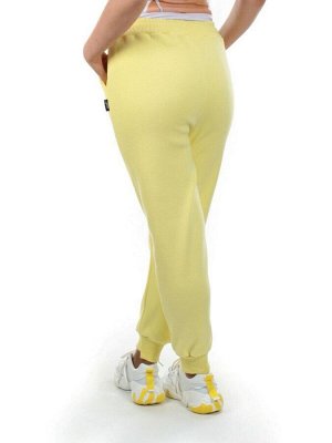 07 YELLOW Брюки спортивные женские на флисе (100% хлопок) 7986