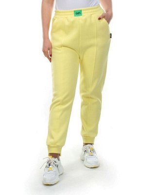 07 YELLOW Брюки спортивные женские на флисе (100% хлопок) 7986