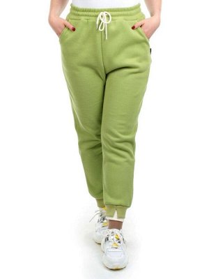 10 GREEN Брюки спортивные женские на флисе (100% хлопок) 7986